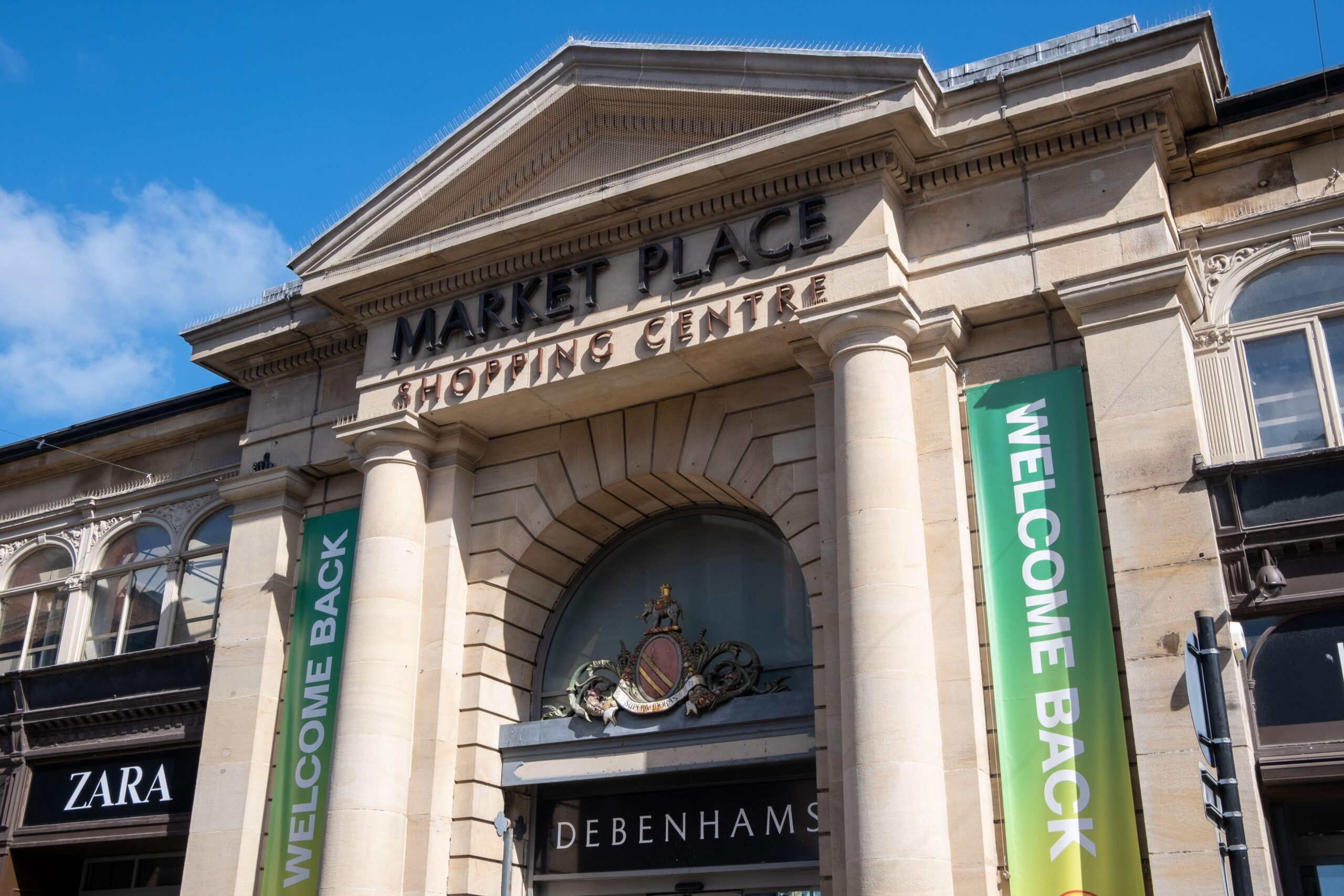 Archway of Market Place Shopping Centre in Bolton